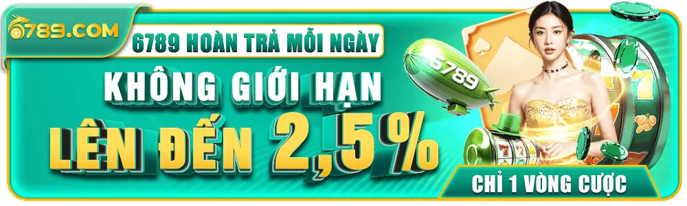 Khuyến mãi hoàn trả 2.5% tại 6789r9